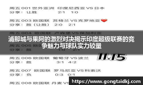 浦那城与果阿的激烈对决揭示印度超级联赛的竞争魅力与球队实力较量